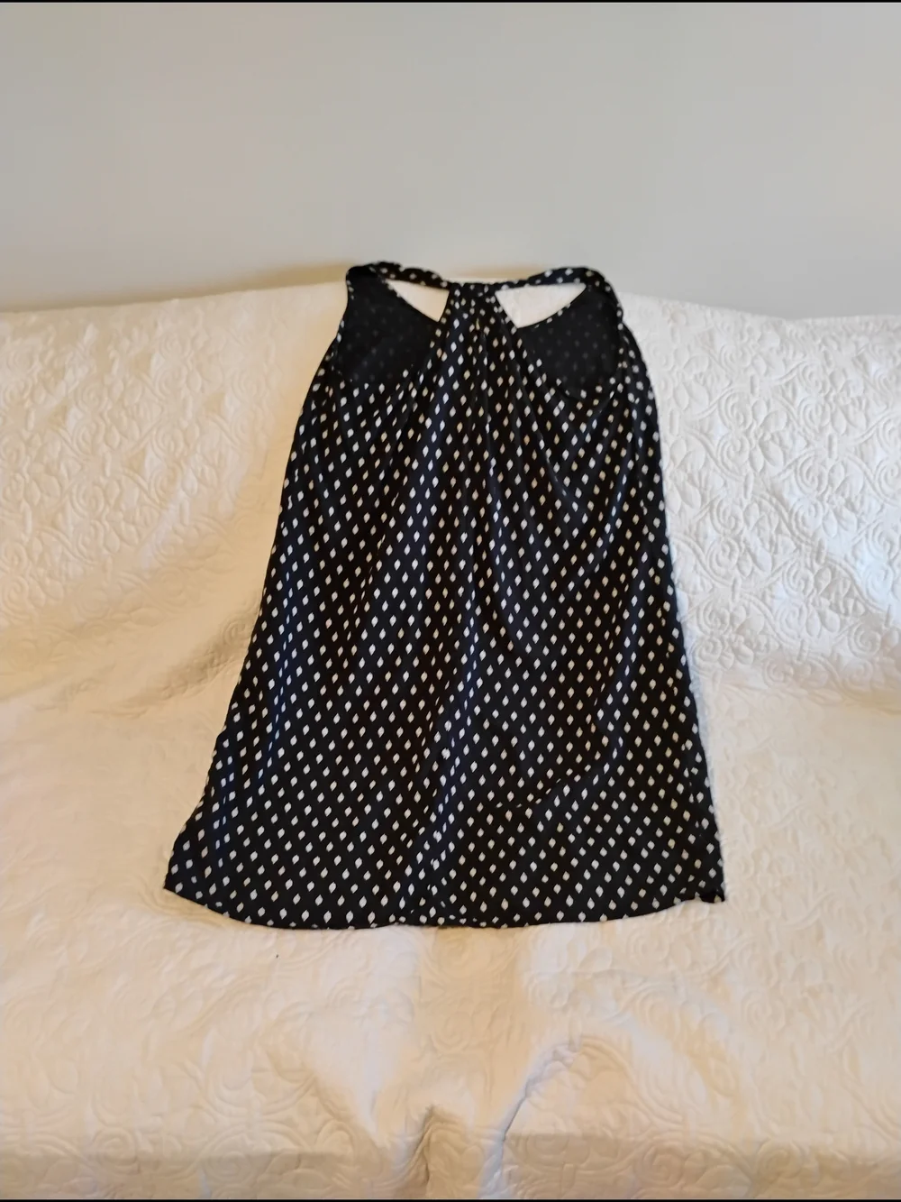 Old Navy Black Midi Skirt with White Diamond Motif LG